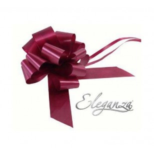 Burgundy Pull Bow 50mm Wide Gift Bow